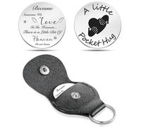 Photect Memorial Gifts Remembrance Gifts for Loss of Loved One | Pocket Hug Token with Keyring, Sympathy Mourning Mom Dad, Double Sided Coin Heaven Quote, Bereavement Condolence Keepsake