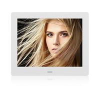 Photo 8-Inch Smart Digital Photo Frame, 1024 * 768 High Resolution, Motion Sensing Smart Remote Control, Music Video Player Calendar Display, Instant Sharing,White