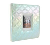 Photo Album 36 Pages 288 and 1 Pockets PU Leather Cover PVC Rain Proof Lining 3in Picture Album for Cards Tickets (Colorful Green)