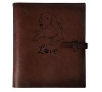 Photo Album 4x6 200 Photos, Genuine Leather Photo Albums with Writing Space with 30 Writing Paper, Travel Family Wedding Kids Graduation Baby Picture Album Scrapbook Photo Album (Dog) Labrador Gifts