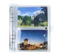 Photo Album 4x6 with 100 Pockets Set 6 Ring A5 Binder with 25pcs Double-Sided 2 Pockets Sleeves Kit Clear PVC Photocard Albums for Tickets Business Cards Postcards or Pictures (2 Pockets, Clear)