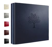 Photo Album 6x4 600 Photos Black Inner Page Tree Pattern Leather Big Capacity Pockets Pictures Album Birthday Christmas Wedding Anniversary