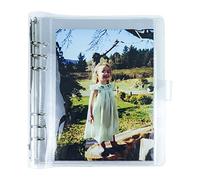 Photo Album 6x8 with 50 Pockets Set Clear A5 Postcards Binder Albums 6 Ring A5 Photocard Binder with 25pcs Double-Sided 1 Pocket Sleeves Kit for Tickets Business Cards Postcards or Pictures (1 Pocket, Clear)