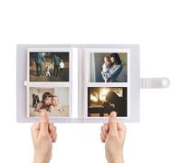 Photo Album 80 Pockets 40 Pages 4x3 Inch Picture Albums, Clear Transparent Photo Book Binder Storage Postcard Organizer Refill Pages, Wedding Baby Birthday Memory Book Keepsake with Cover