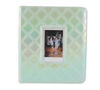 Photo Album, Card Ticket Album, 36 Pages 288 and 1 Pockets Design, PU Leather Cover, PVC Water Proof Lining, 3in Picture Album for Cards Tickets (Colorful Green)