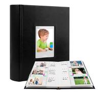 Photo Album for Fujifilm Instax Mini Camera, 180 Pockets Photo Album with Writing Space for Polaroid, Leather Cover, 2x3 for Instax Mini 12 11 9 40 8 7 Evo LiPlay Instant Camera (Black)
