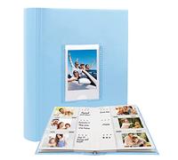 Photo Album for Fujifilm Instax Mini Camera, 180 Pockets Photo Album with Writing Space for Polaroid, Leather Cover, 2x3 for Instax Mini 12 11 9 40 8 7 Evo LiPlay Instant Camera (Blue)