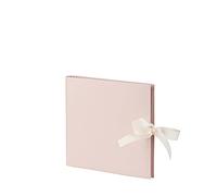 Photo Album/Guest Book 2 Ring Binder 25 Sheets 230x210 mm, Powder Pink with Bow