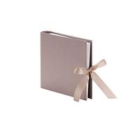 Photo Album/Guest Book 2 Ring Binder 25 Sheets 230x210 mm, Taupe with Bow