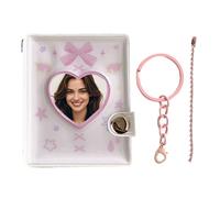Photo Album Keychain, Portable Cute Hanging Holder, Storage Holder for 32 Photos, Pocket Keychain - for Daily Use, Travel, Bag, Purse, Scrapbooking, Memories, Teenagers and