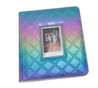 Photo Album, PU Picture Album with 36 Pages 288 and 1 Pockets, PVC Water Proof Lining, 3in Picture Album for Cards Tickets (Colorful Blue Purple)
