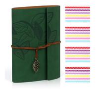 Photo Album Scrapbook, Leaf Soft Leather Scrapbook Album, DIY Memory Book with Sleeves, Vintage Photo Album Gift for Valentine's Day Mother's Day Birthday Christmas Anniversary, Green