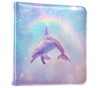 Photo Album Self Adhesive 3x5 4x6 5x7 6x8 8x10 8.5x11 11x10.6 Magnetic Scrapbook Length 12x11.8 In 20 Pages Linen Cover DIY Photo Album Blue And Pinkpink Dolphin