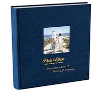 Photo Albums 6x4 slip in, Photo Album 200 Pockets, Memo Photo Book Album for Valentine Family Wedding Christmas Birthday, Picture Album for Baby Boy Girl, Memory Scrapbooks or Postcards Storage, Blue