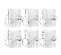 Photo Albums - Small Slip-In Photo Book | 6pcs Cover Postcard Albums, Pocket Keychain Picture Holder, Vintage Presentation Folder For Collectors Birthday Wedding Valentines Daily Travel