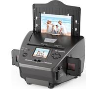 Photo and Slide Scanner - Film & Negative Scanner with 2.4" LCD, Converts 35mm Slides, 135 Negatives & Photos (3R/4R/5R), NameCard to 22MP Digital Images, Includes 4GB SD Card