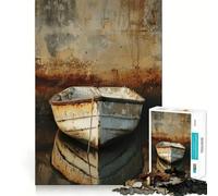 Photo Art Boat I 1000 Piece Jigsaw Puzzles for Teenagers Memory Boost Home Leisure Image Assembly Lovely Gift (38x52cm)