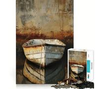 Photo Art Boat I 1000 Pieces Jigsaw Puzzles for Teenagers Solid Logic Toy Peaceful Fun Precision Cut Amazing Present (38x26cm)