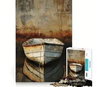 Photo Art Boat I Jigsaw Puzzle 1000 Piece for Teenagers Logic Train Toy Light Relax Smooth Cut Wall Art Decor (50x75cm)