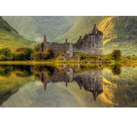 Photo Art Wall Mural-REFLECTION CASTLE-(6200)-NON WOVEN-Wallpaper-Lake Water XXL