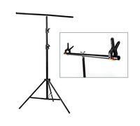 Photo Backdrop T Stand, Crossbar & Clamps | LuxLight | Height - 2m Width - 1m | Background T Shape Bar for Product Photography