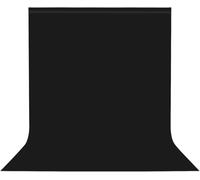 Photo Background White, 3 x 3 m Foldable Photography Background, Washable Polyester Photo Background, Photo Background for Photo Studio, Photo Shoot, Video, TV, Fashion Photography (Black, 2 x 3 m)
