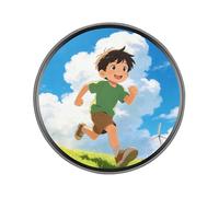 Photo Badge Pin - Rechargeable Touchscreen, Digital Display Accessory, LED Photo Viewer, For Anime Enthusiasts | Interactive Wearable Pin For Football Fans Boys Girls Concert Music Festival Eve