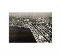 PHOTO BLACK WHITE AERIAL BOSTON BACK BAY WEST END HARBOR FRAMED PRINT B12X7577