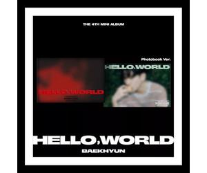 (Photo Book See) EXO BAEKHYUN HELLO, WORLD 4th Mini Album (HELLO / WORLD - Random Ver. + Gift Card) K-POP SEALED
