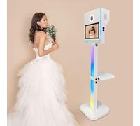 Photo Booth, 15.6inch Portable SelfIe Magic Mirror With Flight Case, Camera Photobooth Machine With Remote Control& App, for Wedding, Party, Christmas, Halloween, Birthday