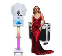 Photo Booth Machine 15.6 inch with Soft-Light Umbrella Selfie Portable Touch Screen Photobooth,Mirror Photo Booth with Flight Case for Wedding Party Events (Photo Booth Machine)
