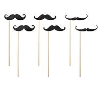 Photo Booth Mustache 24 cm Pack of 6