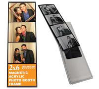 Photo Booth Nook 2x6 Acrylic Magnetic Photo Strip Frames - Clear, 150 Pack