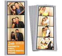 Photo Booth Nook 2x6 Flexible Magnetic Photo Strip Frames, Clear, 150 Count