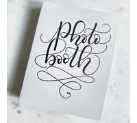 Photo Booth Photo Album - For Wedding or Party- Holds 120 Photobooth 2x6 Photo Strips - Slide In - With Text (PHOTO BOOTH, 2X6)