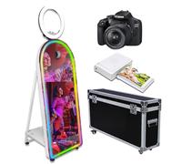 Photo Booth with RGB Light, Camera, and Mini Printer for Instant Memories at Parties and Events