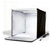 Photo Box 40 x 40 cm Foldable Photo Studio, 5500 K Dimmable Light Tent Set with 160 LED Lighting and 8 Product Photography Backgrounds