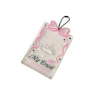 Photo Card Holder 3Inch Clear Acrylics Sleeves Photocard Covers with Beads Chain Water Resistant Photo Case Office Card Sleeve