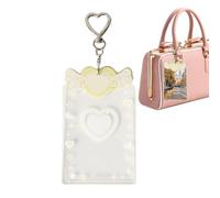 Photo Card Holder Door Keychain - Acrylic Cute Student Card Holder | ID Badge Owner with Keychain | Protective Photo Sleeves | Photocard Case pe