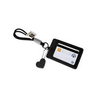 Photo Card Holder - Double Slot Design with Heart Charm, Key Ring Organizer Card Bag Auto School Office Birthday Christmas Valentine's Day Gift | Daily Accessory