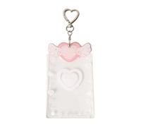 Photo Card Holder | Photocardi Keychain Sleeve Protector - Clear Acrylic Key Chain Pendant for Backpack, Bag, School Bag | Protective Sleeve for Co Cards