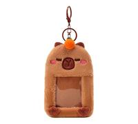 Photo Card Holder Plush - Photo Card Holder, Organizer Capybara | Capybara Car Key Holder Photocard Holder , Animal Card Credit Case Protective Sleeves for Cards, 15.5x9.5cm/6.1x3.74 Inches