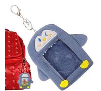Photo Card Key Ring - Penguin Badge Protector Cover with Keyring - Plush Cartoon Photocard Holder | For Fans Family Handbag Satchel Birthday Christmas