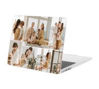 Photo Case for MacBook Air 11 inch A1465 A1370, Custom Personalized Pictures Collage Text Hard Shell Cover Release 2015 2014 2013 2012 2011 2010 for Mac 11", Gift for Family Friends, Clear Transparent