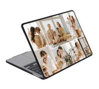 Photo Case for MacBook Pro 16 inch A3428 A3429 with M5 Max/Pro Chip, Custom Personalized Pictures Collage Text Hard Shell Cover Release 2026 for Mac 16", Gift for Family Friends, Frosted Clear
