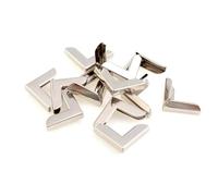 Photo Corners 300PCs Silver Tone Book Scrapbooking Albums Menus Folders Corner Protectors (Fits 4mm Thick) 19X19mm(Rhodium)
