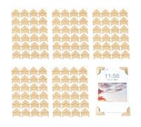 Photo Corners for Scrapbook, 120 Pcs Self-Adhesive Photo Stick Corners, Mounting Corners, Picture Edge Stickers, Brown Albums DIY Craft