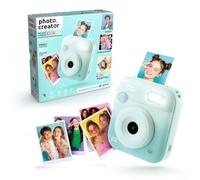 Photo Creator Instant Colour Camera - Mint | Instant Photo Printer with 100 Premium Prints Included, 2.4" HD Screen, Built In Flash, Internal Memory, Filters & Effects