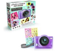 Photo Creator Pop Colour Camera Purple, 32-megapixel resolution, large 2.4" screen, digital camera compact with flash, selfie lens, 8gb micro SD card included, kids camera 8+, Teen Camera