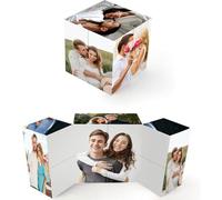 Photo Cube Personalised, Custom photo cube frame Foldable Photo Block with 9 Pictures, for Family, Friends, Birthday, Christmas, Valentine's Day, Customized Gift.